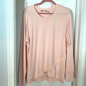 Athleta crisscross blush pink sweatshirt LT
